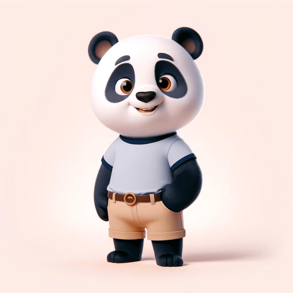 Playful Pandas mascot